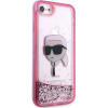 Karl Lagerfeld KLHCI8LNKHCP iPhone 7/8/ SE 2020/2022 pink/pink hardcase Glitter Karl Head - (KF001529-0)