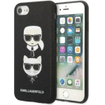 Karl Lagerfeld KLHCI8SAKICKCBK iPhone 7/8 / SE 2020 / SE 2022 black/black hardcase Saffiano Karl&Choupette Head - (KF001335-0)