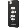 Karl Lagerfeld KLHCI8SAKICKCBK iPhone 7/8 / SE 2020 / SE 2022 black/black hardcase Saffiano Karl&Choupette Head - (KF001335-0)