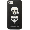 Karl Lagerfeld KLHCI8SAKICKCBK iPhone 7/8 / SE 2020 / SE 2022 black/black hardcase Saffiano Karl&Choupette Head - (KF001335-0)