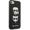 Karl Lagerfeld KLHCI8SAKICKCBK iPhone 7/8 / SE 2020 / SE 2022 black/black hardcase Saffiano Karl&Choupette Head - (KF001335-0)