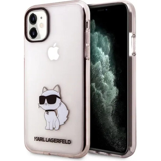 Karl Lagerfeld KLHCN61HNCHTCP iPhone 11 / Xr 6.1 pink/pink hardcase Ikonik Choupette - (KF001585-0)