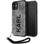 Karl Lagerfeld KLHCN61PSQRKS iPhone 11 / Xr 6.1'' silver/silver hardcase Sequins Cord - (KF001656-0)