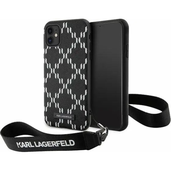 Karl Lagerfeld KLHCN61SAKLMBSK iPhone 11 / Xr 6.1'' black/black hardcase Monogram Losange Saffiano - (KF001657-0)