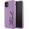 Karl Lagerfeld KLHCN61SKSVGU iPhone 11 / Xr 6.1'' purple/purple hardcase Silicone Signature - (KF001659-0)