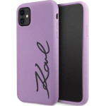 Karl Lagerfeld KLHCN61SKSVGU iPhone 11 / Xr 6.1'' purple/purple hardcase Silicone Signature - (KF001659-0)
