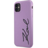 Karl Lagerfeld KLHCN61SKSVGU iPhone 11 / Xr 6.1'' purple/purple hardcase Silicone Signature - (KF001659-0)