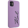 Karl Lagerfeld KLHCN61SKSVGU iPhone 11 / Xr 6.1'' purple/purple hardcase Silicone Signature - (KF001659-0)