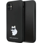 Karl Lagerfeld KLHCN61SMHCNPK case for iPhone 11 / Xr - black Silicone C Metal Pin - (KF001703-0)