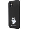 Karl Lagerfeld KLHCN61SMHCNPK case for iPhone 11 / Xr - black Silicone C Metal Pin - (KF001703-0)