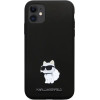 Karl Lagerfeld KLHCN61SMHCNPK case for iPhone 11 / Xr - black Silicone C Metal Pin - (KF001703-0)
