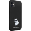 Karl Lagerfeld KLHCN61SMHCNPK case for iPhone 11 / Xr - black Silicone C Metal Pin - (KF001703-0)