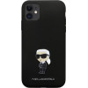 Karl Lagerfeld KLHCN61SMHKNPK case for iPhone 11 / Xr - black Silicone Ikonik Metal Pin - (KF001698-0)