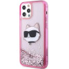Karl Lagerfeld KLHCP12MLNCHCP iPhone 12/ 12 Pro 6.1 pink/pink hardcase Glitter Choupette Head - (KF001539-0)