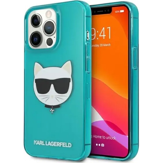Karl Lagerfeld KLHCP13LCHTRB iPhone 13 Pro / 13 6,1'' niebieski/blue hardcase Glitter Choupette Fluo - (KF000753-0)