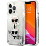 Karl Lagerfeld KLHCP13LKICGLS iPhone 13 Pro / 13 6,1'' srebrny/silver hardcase Liquid Glitter Karl&Choupette Head - (KF000868-0)
