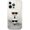Karl Lagerfeld KLHCP13LKICGLS iPhone 13 Pro / 13 6,1'' srebrny/silver hardcase Liquid Glitter Karl&Choupette Head - (KF000868-0)