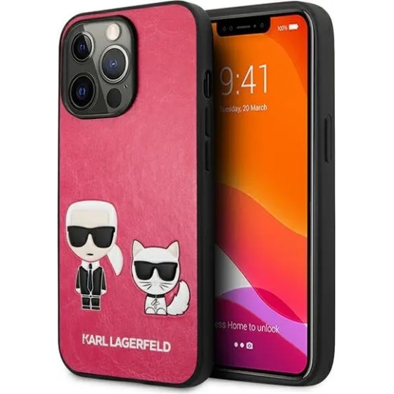 Karl Lagerfeld KLHCP13LPCUSKCP iPhone 13 Pro / 13 6,1'' fuksja/fuchsia hardcase Ikonik Karl & Choupette - (KF000673-0)