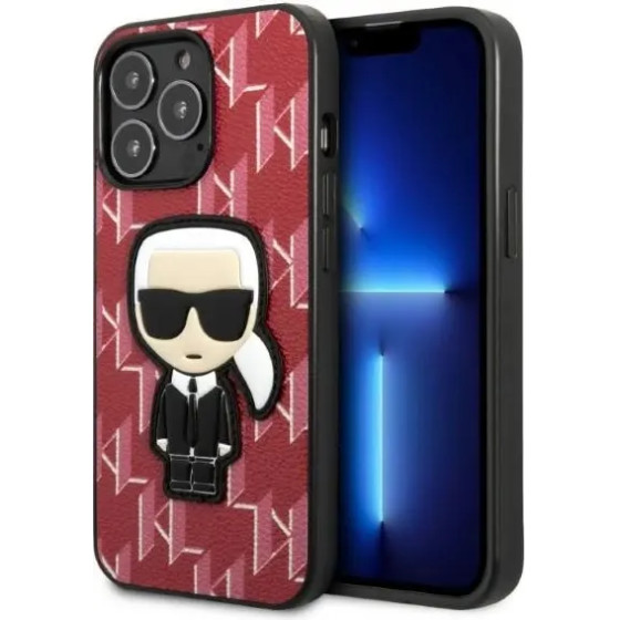 Karl Lagerfeld KLHCP13LPMNIKPI iPhone 13 Pro / 13 6.1 hardcase red/red Monogram Ikonik Patch - (KF001326-0)