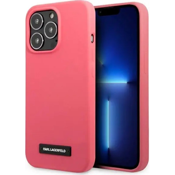 Karl Lagerfeld KLHCP13LSLMP1PI iPhone 13 Pro / 13 6,1'' hardcase fuksja/fuchsia Silicone Plaque - (KF000988-0)