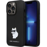 Karl Lagerfeld KLHCP13LSMHCNPK case for iPhone 13 Pro / 13 - black Silicone C Metal Pin - (KF001704-0)
