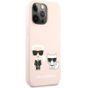 Karl Lagerfeld KLHCP13LSSKCI iPhone 13 Pro / 13 6,1'' hardcase jasno rozowy/light pink Silicone Karl & Choupette - (KF000665-0)