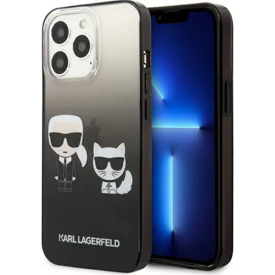 Karl Lagerfeld KLHCP13LTGKCK iPhone 13 Pro / 13 6,1'' hardcase czarny/black Gradient Ikonik Karl & Choupette - (KF001003-0)