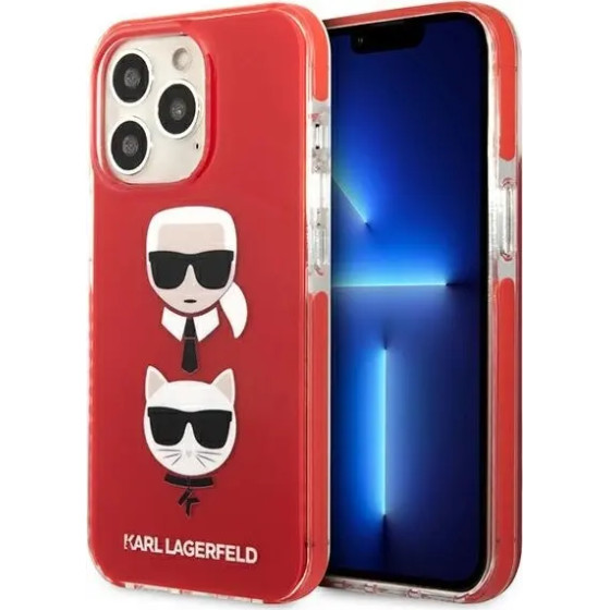 Karl Lagerfeld KLHCP13LTPE2TR iPhone 13 Pro / 13 6,1'' hardcase czerwony/red Karl&Choupette Head - (KF000970-0)