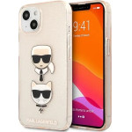Karl Lagerfeld KLHCP13SKCTUGLGO iPhone 13 mini 5,4'' zloty/gold hardcase Glitter Karl`s & Choupette - (KF000815-0)