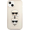 Karl Lagerfeld KLHCP13SKCTUGLGO iPhone 13 mini 5,4'' zloty/gold hardcase Glitter Karl`s & Choupette - (KF000815-0)