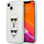 Karl Lagerfeld KLHCP13SKCTUGLS iPhone 13 mini 5,4'' srebrny/silver hardcase Glitter Karl`s & Choupette - (KF000807-0)