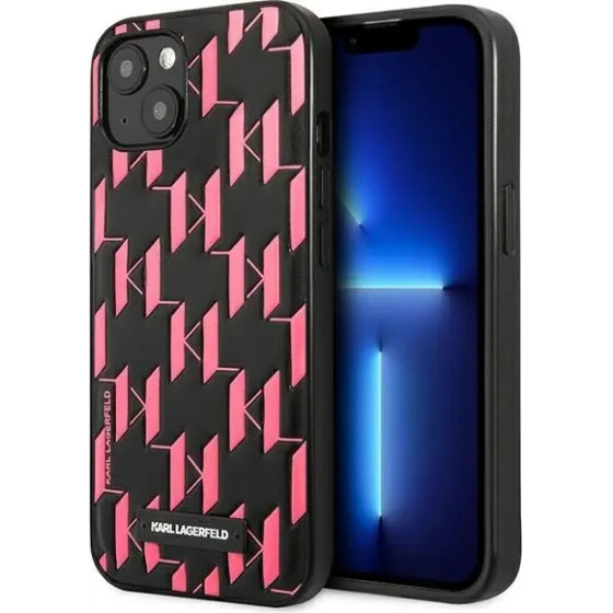 Karl Lagerfeld KLHCP13SMNMP1P iPhone 13 mini 5,4 hardcase pink / pink Monogram Plaque - (KF001019-0)