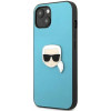 Karl Lagerfeld KLHCP13SPKMB iPhone 13 mini 5,4'' niebieski/blue hardcase Leather Ikonik Karl`s Head Metal - (KF000803-0)