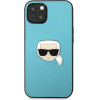 Karl Lagerfeld KLHCP13SPKMB iPhone 13 mini 5,4'' niebieski/blue hardcase Leather Ikonik Karl`s Head Metal - (KF000803-0)