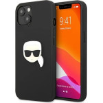 Karl Lagerfeld KLHCP13SPKMK iPhone 13 mini 5,4'' czarny/black hardcase Leather Ikonik Karl`s Head Metal - (KF000795-0)