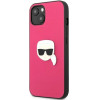 Karl Lagerfeld KLHCP13SPKMP iPhone 13 mini 5,4'' rozowy/pink hardcase Leather Ikonik Karl`s Head Metal - (KF000799-0)