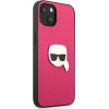 Karl Lagerfeld KLHCP13SPKMP iPhone 13 mini 5,4'' rozowy/pink hardcase Leather Ikonik Karl`s Head Metal - (KF000799-0)
