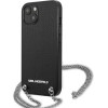 Karl Lagerfeld KLHCP13SPMK iPhone 13 mini 5,4 hardcase black / black Leather Textured and Chain - (KF001035-0)