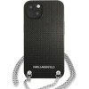 Karl Lagerfeld KLHCP13SPMK iPhone 13 mini 5,4 hardcase black / black Leather Textured and Chain - (KF001035-0)