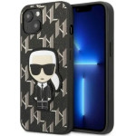 Karl Lagerfeld KLHCP13SPMNIKBK iPhone 13 mini 5.4 hardcase black/black Monogram Ikonik Patch - (KF001320-0)