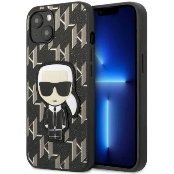 Karl Lagerfeld KLHCP13SPMNIKBK iPhone 13 mini 5.4 hardcase black/black Monogram Ikonik Patch - (KF001320-0)