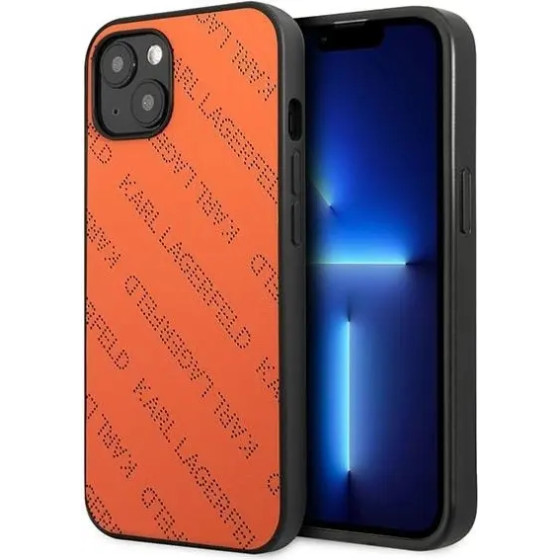 Karl Lagerfeld KLHCP13SPTLO iPhone 13 mini 5,4 hardcase orange / orange Perforated Allover - (KF001027-0)