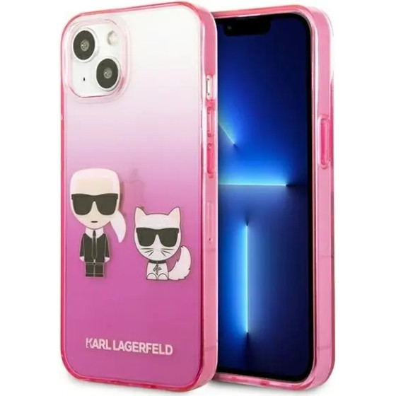 Karl Lagerfeld KLHCP13STGKCP iPhone 13 mini 5,4'' hardcase rozowy/pink Gradient Ikonik Karl & Choupette - (KF000997-0)