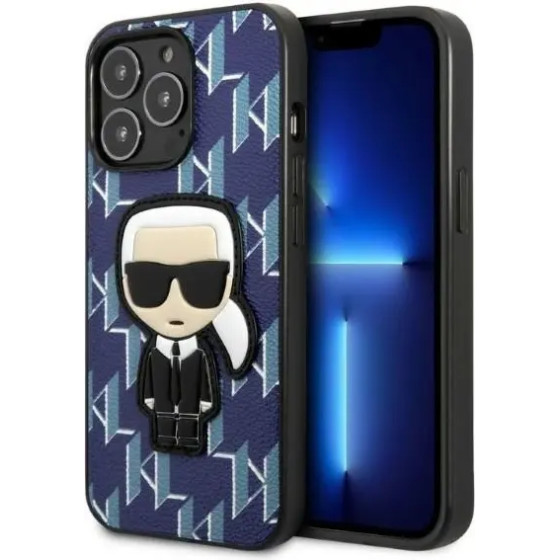 Karl Lagerfeld KLHCP13XPMNIKBL iPhone 13 Pro Max 6.7 hardcase blue/blue Monogram Ikonik Patch - (KF001344-0)