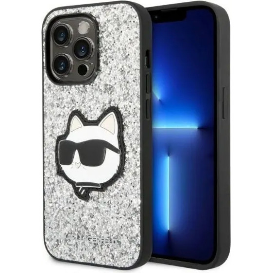 Karl Lagerfeld KLHCP14LG2CPS iPhone 14 Pro 6.1 silver/silver hardcase Glitter Choupette Patch - (KF001437-0)