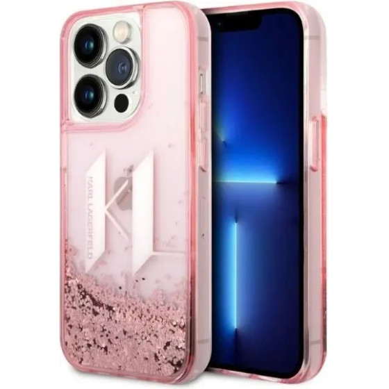 Karl Lagerfeld KLHCP14LLBKLCP iPhone 14 Pro 6.1 pink / pink hardcase Liquid Glitter Big KL - (KF001195-0)