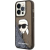 Karl Lagerfeld KLHCP14LLNKHCK iPhone 14 Pro 6.1 black/black hardcase Glitter Karl Head - (KF001347-0)