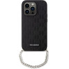 Karl Lagerfeld KLHCP14LSACKLHPK iPhone 14 Pro 6.1'' black/black hardcase Saffiano Monogram Chain - (KF001640-0)