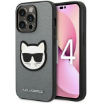 Karl Lagerfeld KLHCP14LSAPCHG iPhone 14 Pro 6,1'' hardcase srebrny/silver Saffiano Choupette Head Patch - (KF001139-0)