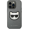 Karl Lagerfeld KLHCP14LSAPCHG iPhone 14 Pro 6,1'' hardcase srebrny/silver Saffiano Choupette Head Patch - (KF001139-0)